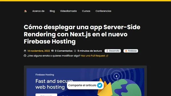 Cómo desplegar una app Server-Side Rendering con Next.js en el nuevo Firebase Hosting