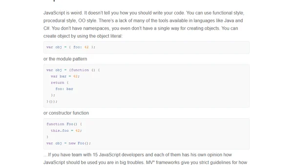 What I get from the JavaScript MV* frameworks