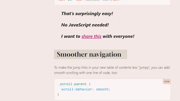 Creating a scroll-spy with 2 lines of CSS