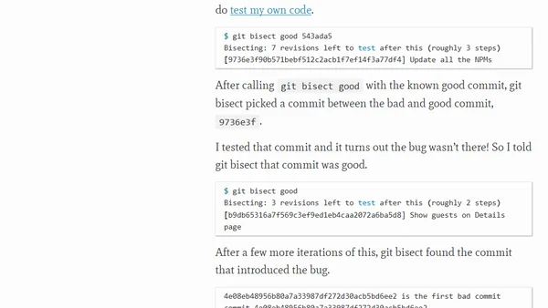 Supercharge your debugging with git bisect