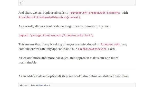 Flutter: Designing an Authentication API with Service Classes