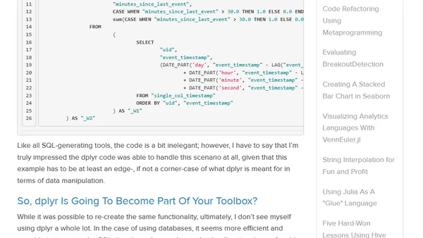 Sessionizing Log Data Using dplyr [Follow-up]