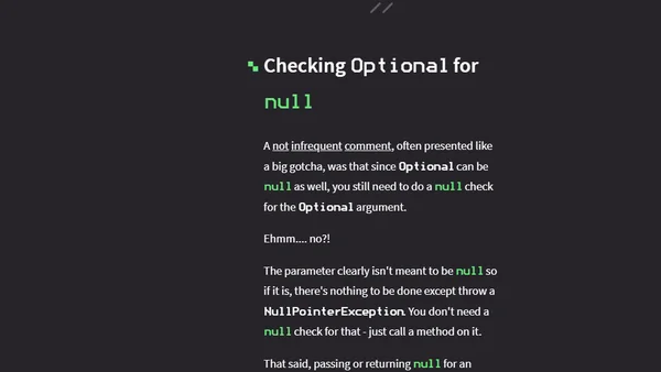 More Opinions On Optional