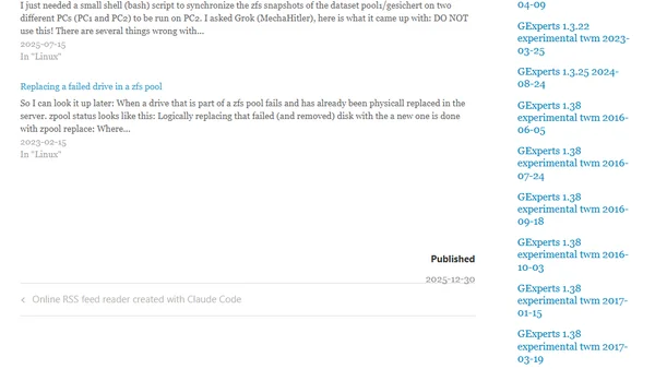Another vibe coding experiment: ZFS Snapshot Extractor
