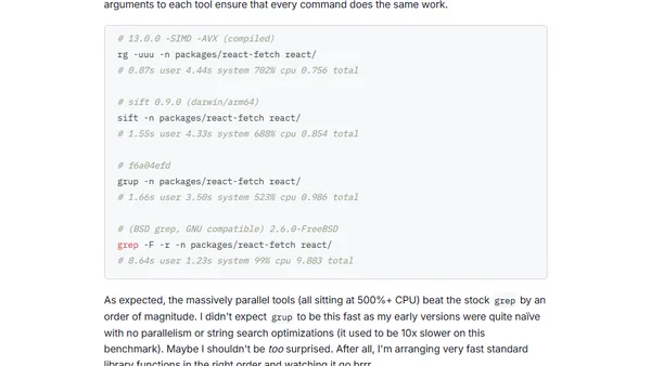 Beating grep with Go