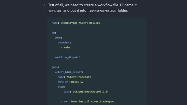 Beautifying XCTest results