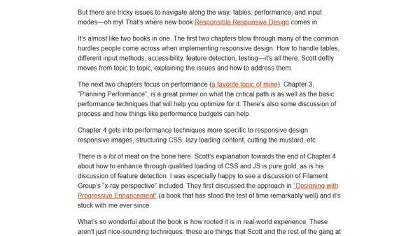 Book Review: Responsible Responsive Design