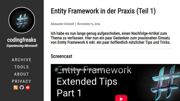Entity Framework in der Praxis (Teil 1)