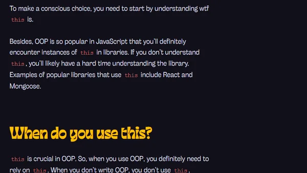 Should you use this in JavaScript?