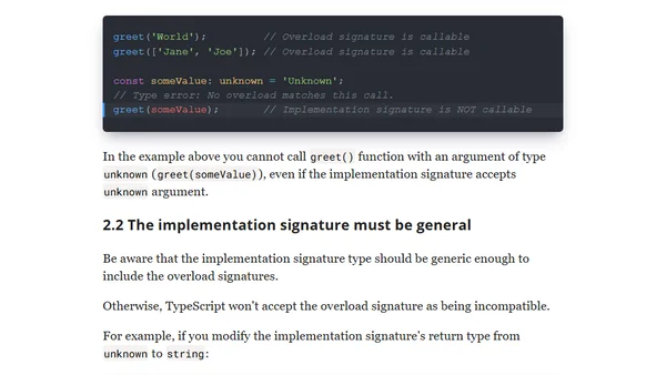 TypeScript Function Overloading