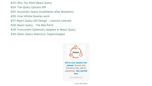 Thinking in React Query