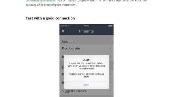 In-App Purchase Debugging Lessons
