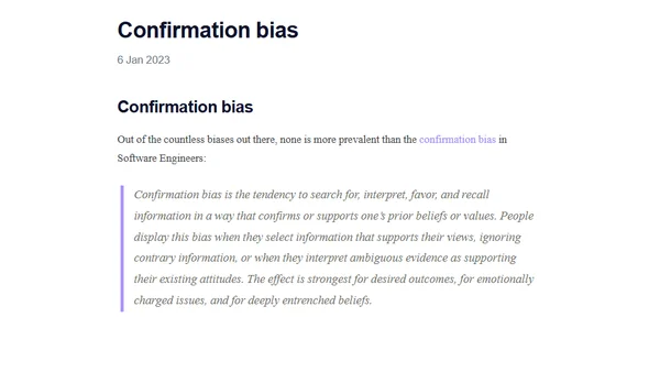 Confirmation bias