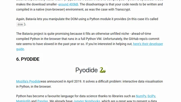 Running Python in the Browser