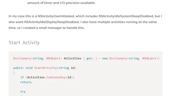 Long-running Operations on macOS and iOS with NSProcessInfo