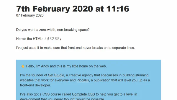 7th February 2020 at 11:16