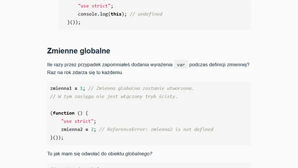 Uważaj na "use strict", czyli Strict mode w praktyce