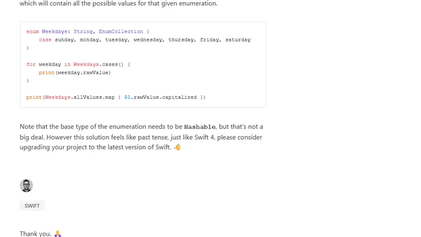 Swift enum all values