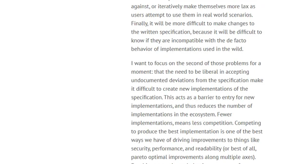 Postel's Law and the Three Ring Circus