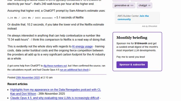 A ChatGPT prompt equals about 5.1 seconds of Netflix
