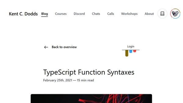 TypeScript Function Syntaxes