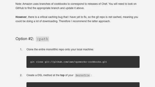 Using Amazon Opsworks with Berkshelf