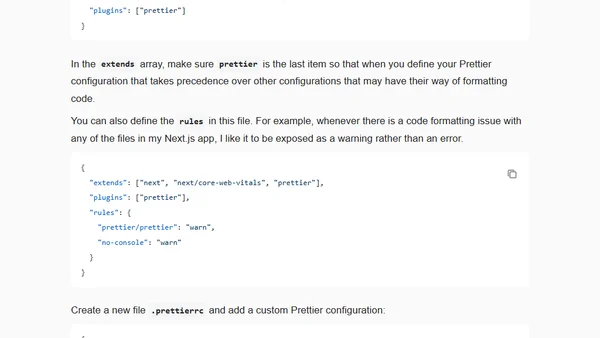 Set up a Next.js project with ESLint, Prettier, Husky, and Lint Staged