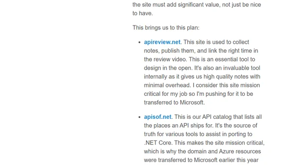 Shutting down several *of.net sites