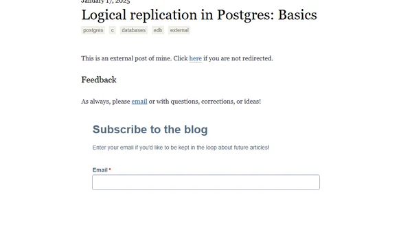 Logical replication in Postgres: Basics