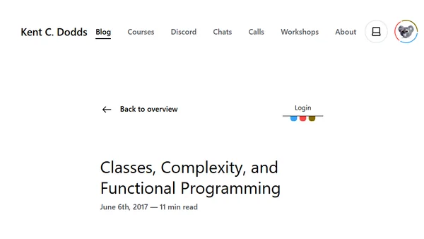 Classes, Complexity, and Functional Programming