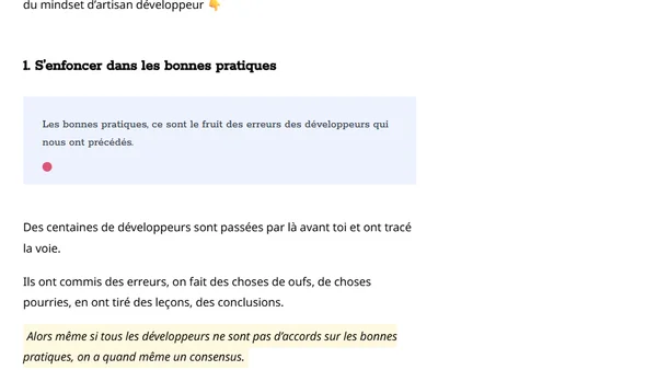 Software Craftsmanship : Être fier d’être dev avec le craft (et devenir un artisan développeur)