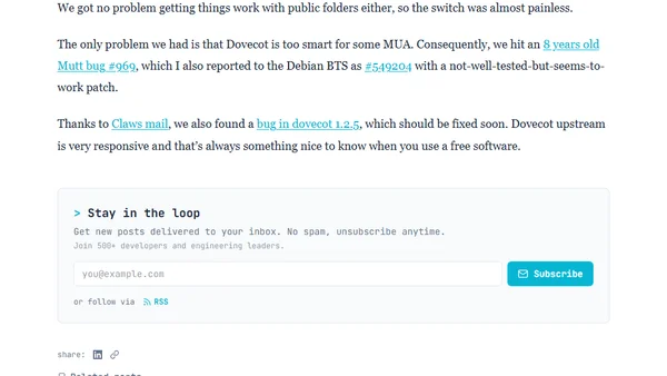 Courier to Dovecot migration