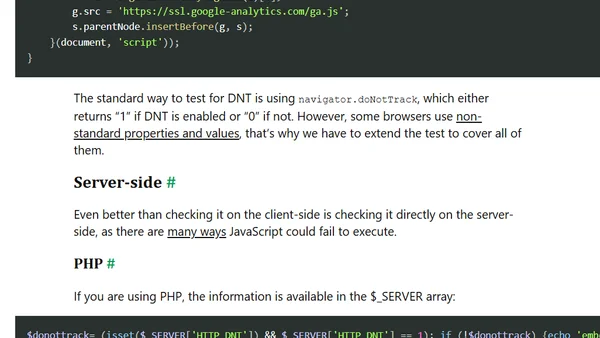 Do Not Track user preference