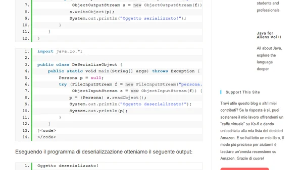 Java: serializzare in modalità white list