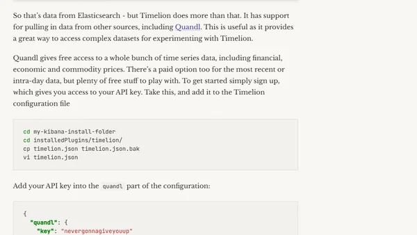Experiments with Kibana Timelion