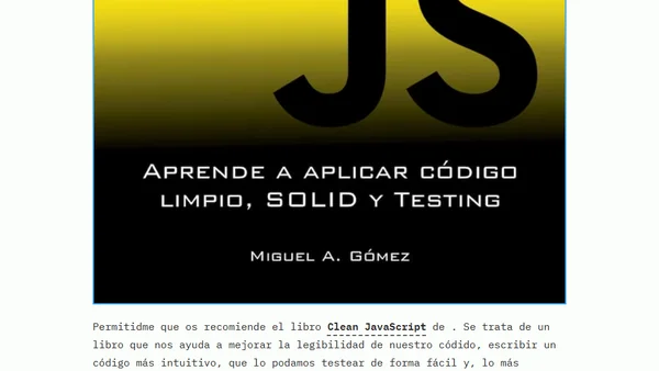 Clean JavaScript: Código Limpio, SOLID y Testing