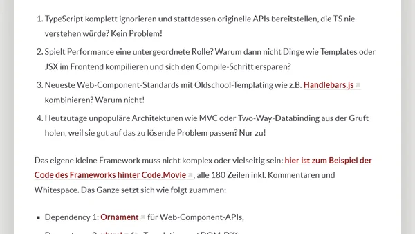 Frontend ohne FOMO: ein Erfahrungsbericht