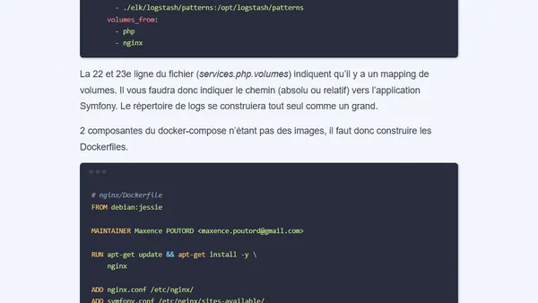 Une stack Docker pour votre application Symfony