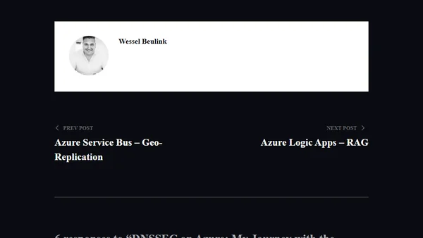 DNSSEC on Azure: My Journey with the Private Preview Version