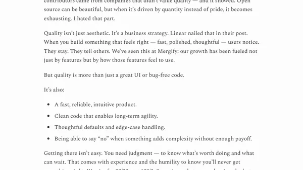 Why We Still Care About Quality