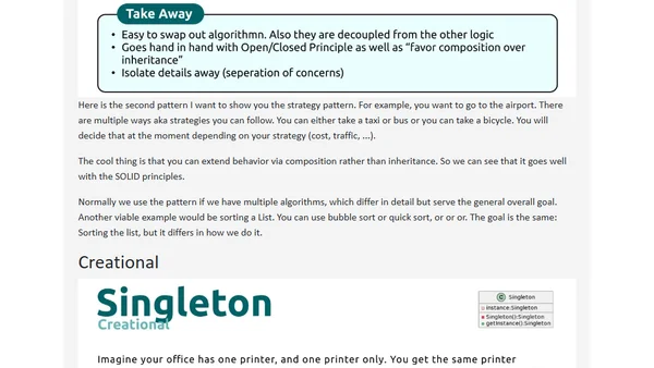 Design patterns explained with sketches
