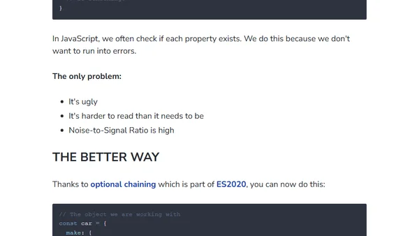How to Make your If Statements more readable by using this ES2020 Feature