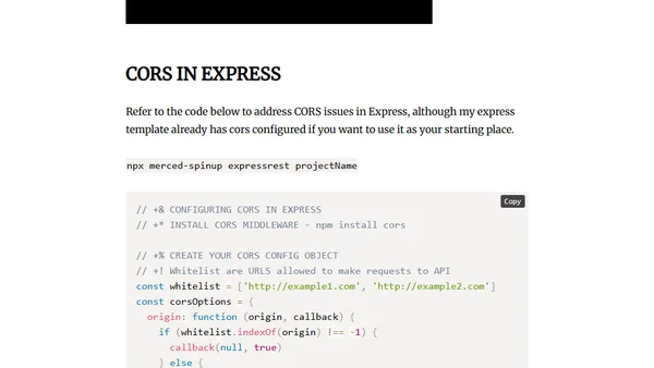 Understanding and Solving Cors Errors