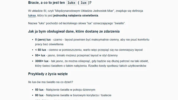 DeviceLightEvent w ogóle i w szczególe