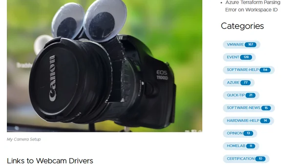 Working from Home- Getting the Camera right