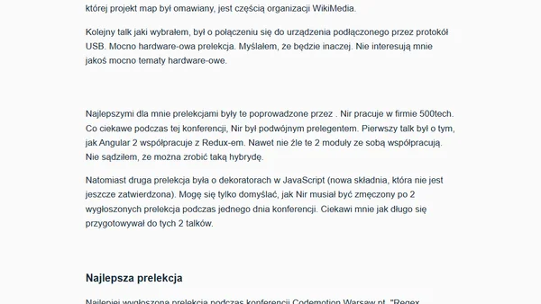 Konferencja: Codemotion Warsaw 2016