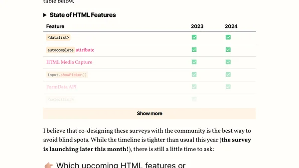 Influence the State of HTML 2025 Survey!