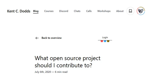 What open source project should I contribute to?