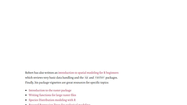 Robert Hijmans on Spatial Data Analysis