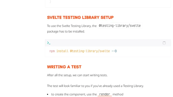 How to test Svelte components